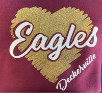 PTO #13 Giltter Maroon Eagles Crewneck Sweatshirt