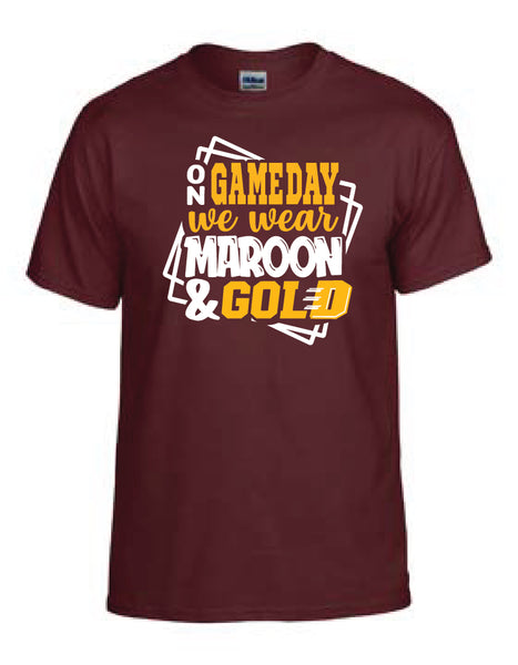 PTO #3 Glitter Gameday Maroon T-shirt