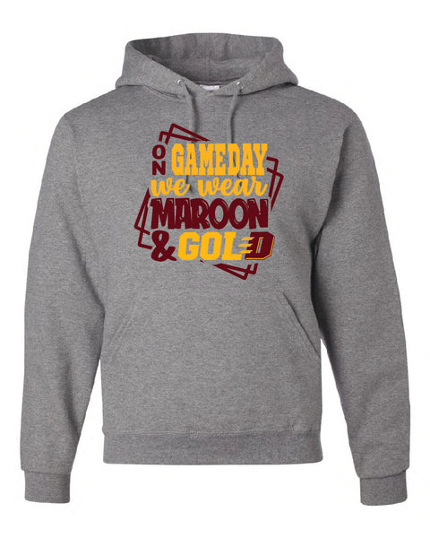 #4 Gray Gameday Hoody
