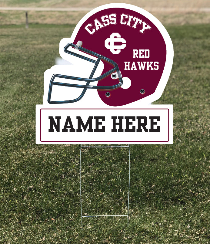 Cass City Red Hawks Football Yard Sign – Thumb Printing Professionals